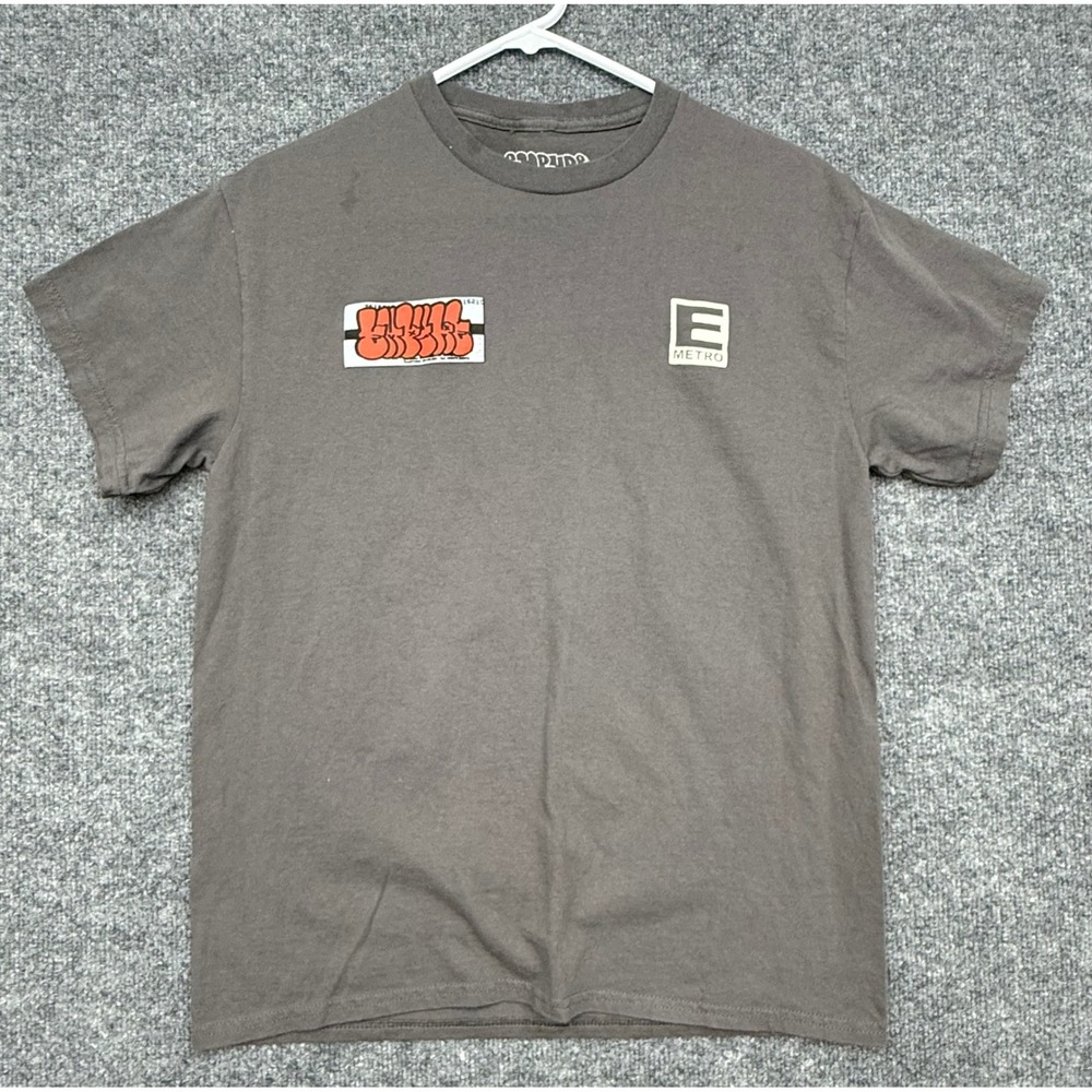 Empyre Mens Graffiti Graphic T-Shirt‎ Charcoal Grey Metro Transport Medium